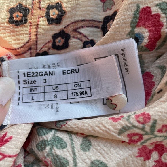 BA&SH Ganiela Mixed-Print Floral Button-front Mini Dress - Picture 12 of 12